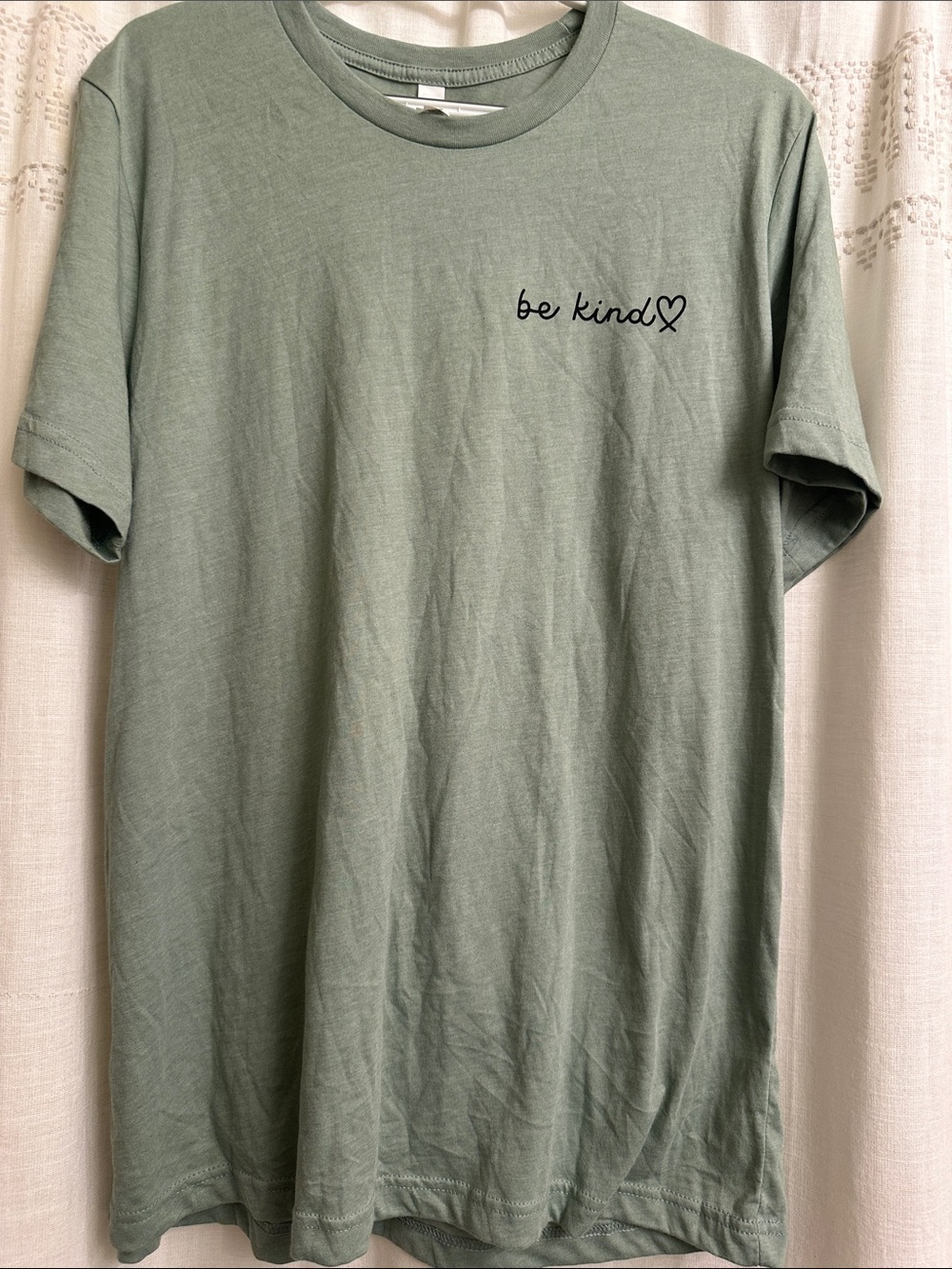 Sage Green "Be Kind" Short Sleeve Men's Tee